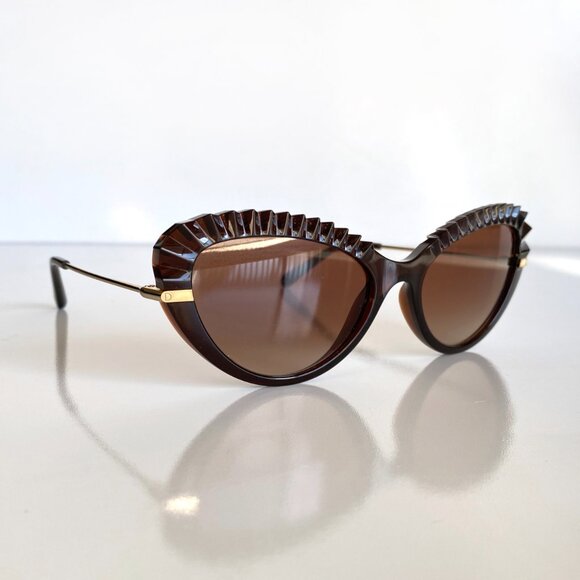 Dolce & Gabbana DG 6135 - 315913 Brown Cat Eye Sunglasses main image 14